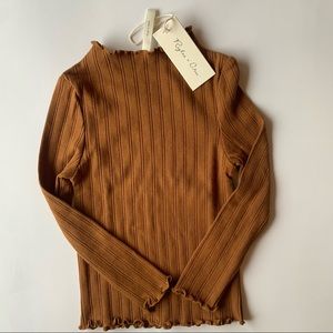 NWT - Rylee + Cru Ribbed Long Sleeve Tee - 2/3 - Cinnamon